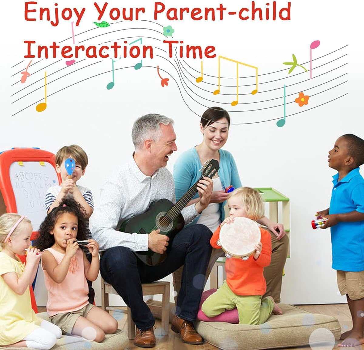 LOOIKOOS Toddler Musical Instruments,Wooden Percussion Instruments Toy for Kids Baby Preschool Educational Musical Toys Set for Boys and Girls with Storage Bag - Image 4