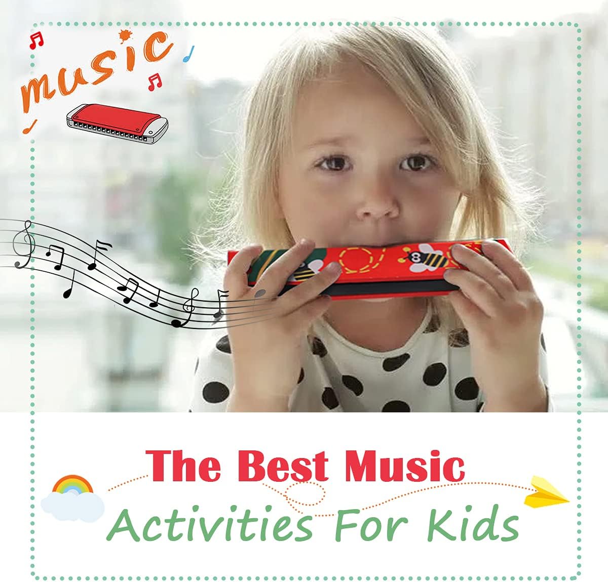 LOOIKOOS Toddler Musical Instruments,Wooden Percussion Instruments Toy for Kids Baby Preschool Educational Musical Toys Set for Boys and Girls with Storage Bag - Image 6