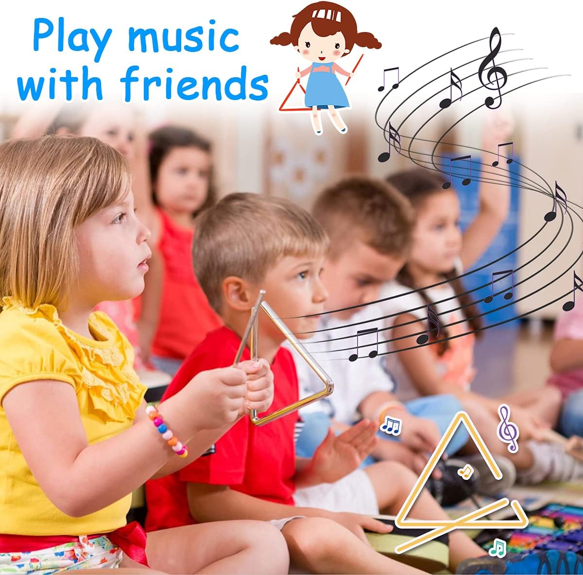 LOOIKOOS Toddler Musical Instruments International Natural Wooden Music Set for Toddlers and Kids - Eco Friendly Preschool Educational Musical Toys with Storage Bag - Image 6