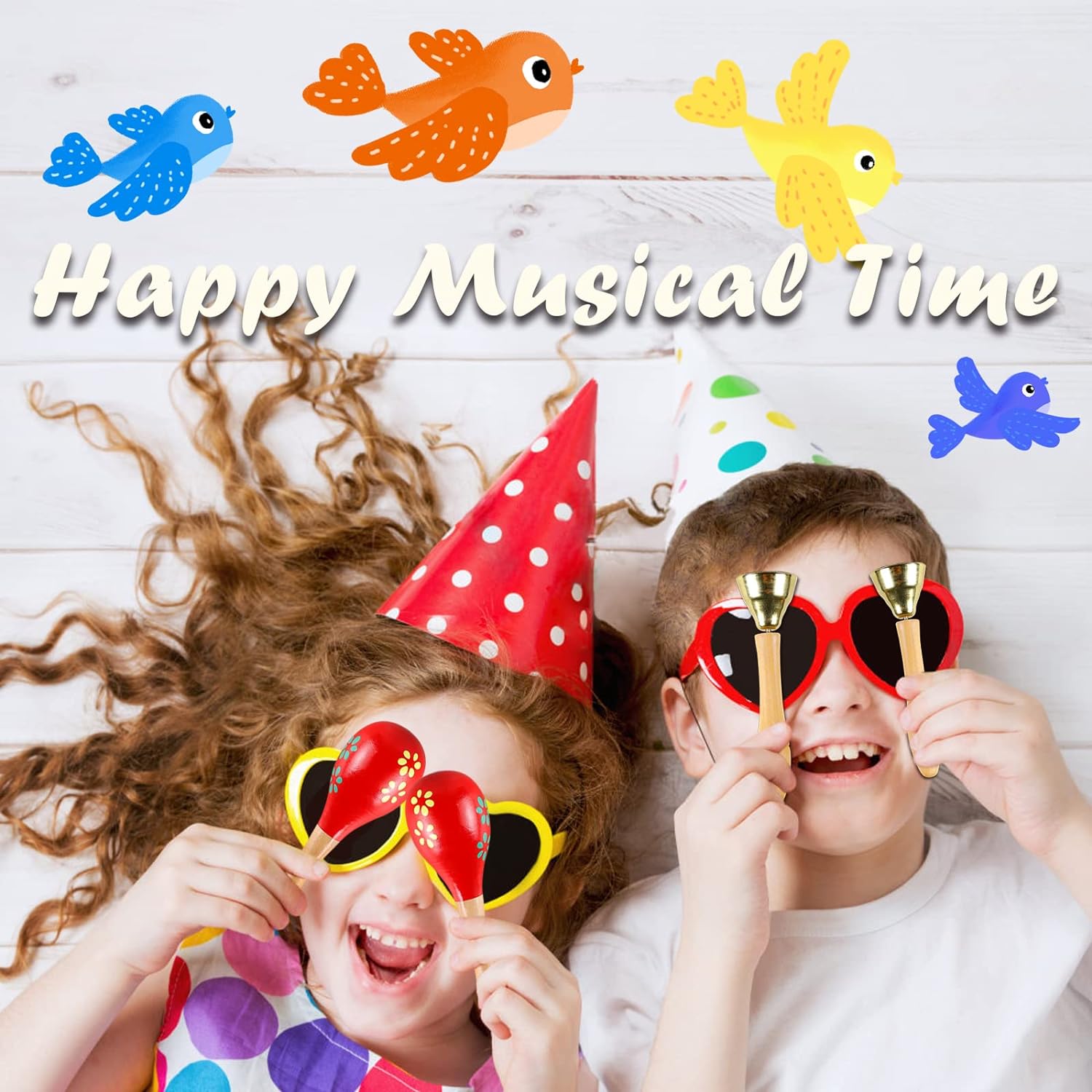 LOOIKOOS Baby Musical Toys ,Musical Instruments for Toddlers 1-3 Kids Wooden Music Shakers Percussion Instruments Tambourine Birthday Gifts Present with Carrying Bag - Image 5